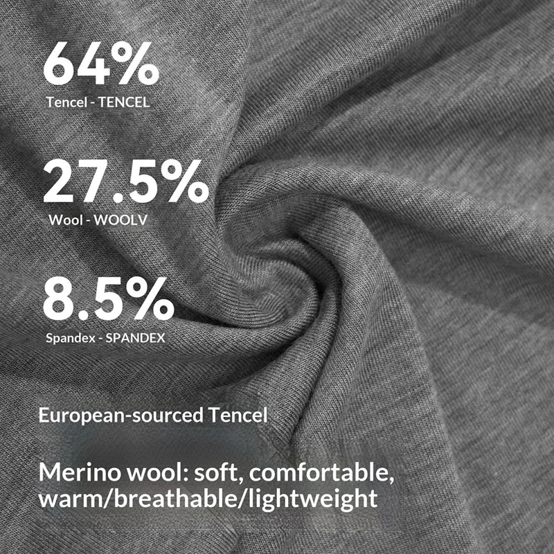 ROCKBROS 11250013 YDWB005 11250013001 Tencel Uld Halsvøb Ansigtsmaske Rørslør Vindtæt Balaclava til Cykling Vandring Udendørs Sport - Lys Grå