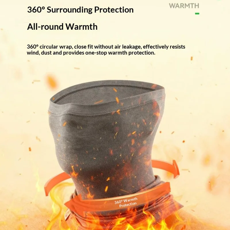 ROCKBROS 11250013 YDWB005 11250013001 Tencel Uld Halsvøb Ansigtsmaske Rørslør Vindtæt Balaclava til Cykling Vandring Udendørs Sport - Lys Grå