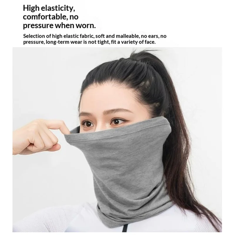 ROCKBROS 11250013 YDWB005 11250013001 Tencel Uld Halsvøb Ansigtsmaske Rørslør Vindtæt Balaclava til Cykling Vandring Udendørs Sport - Lys Grå