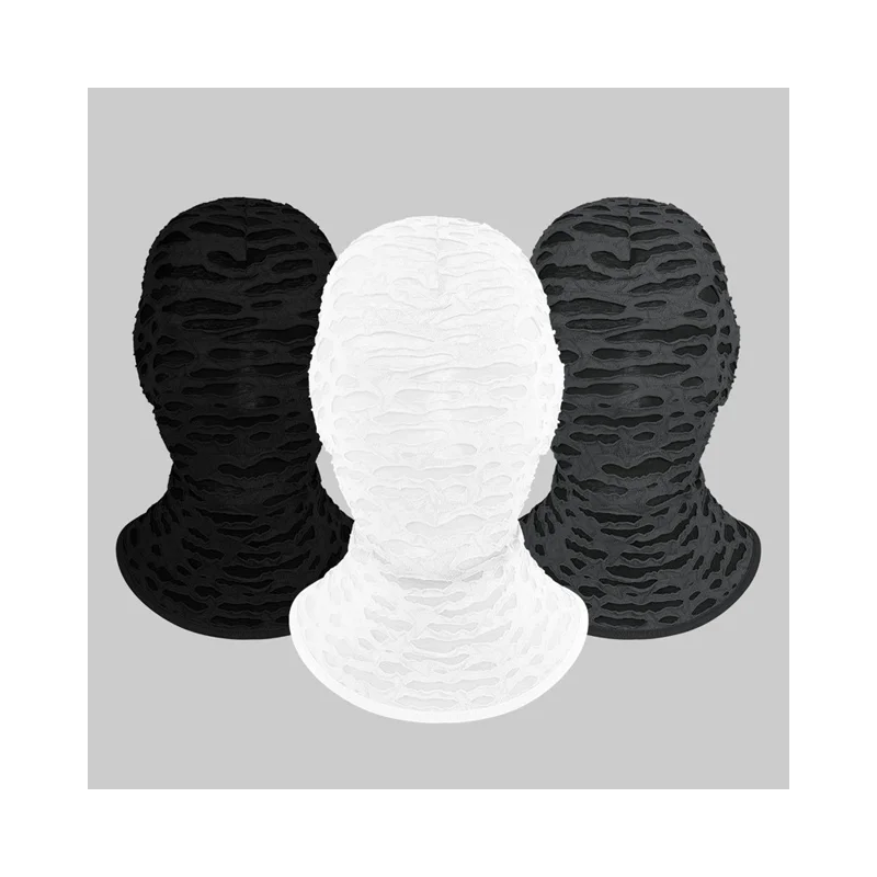 Halloween Maske, Hel Ansigt Kostume, Åndbar Maske til Fest/Cosplay - Sort