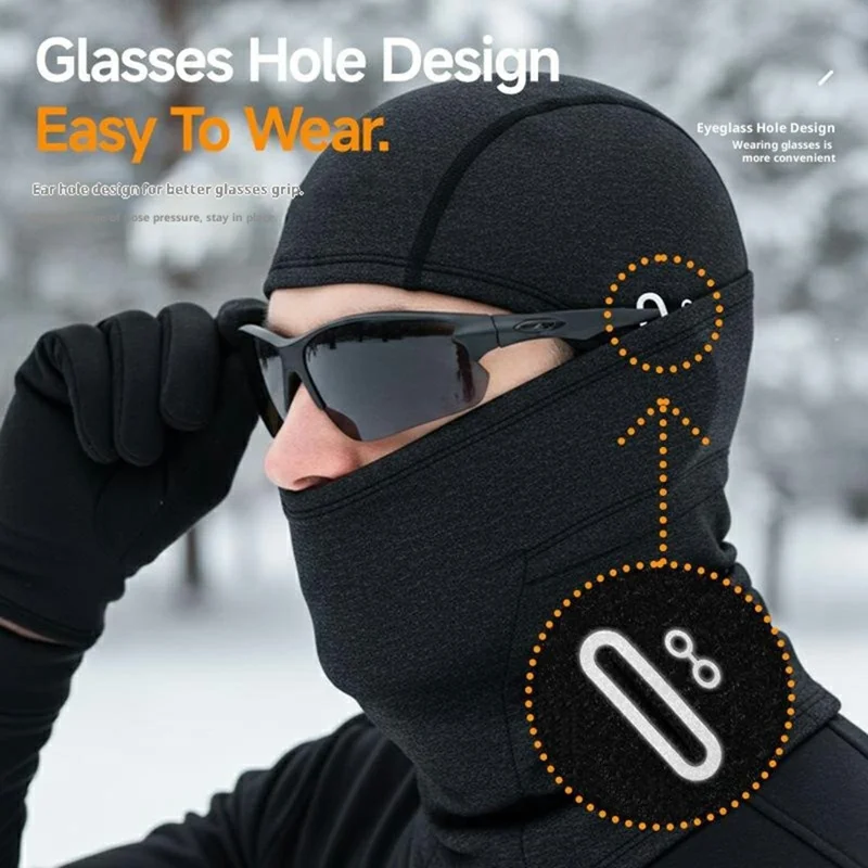 Efterår Vinter Skiløb Cykling Hel Ansigt Maske Halsvarmer Motorcykel Hjelm Fodermule - Sort Camouflage / Voksen