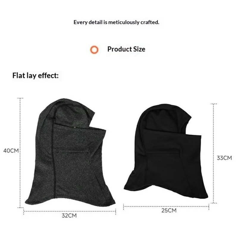 Efterår Vinter Skiløb Cykling Hel Ansigt Maske Halsvarmer Motorcykel Hjelm Fodermule - Sort Camouflage / Voksen