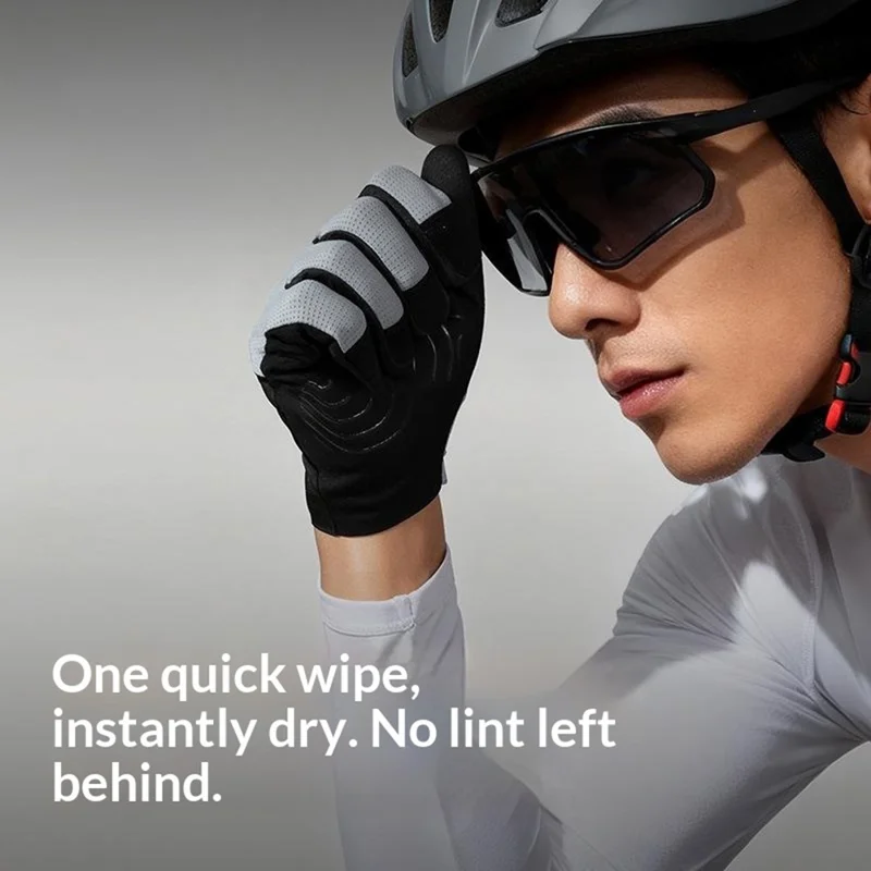 DY63 زوج واحد من قفازات الدراجات التي تعمل باللمس، قفازات بأصابع كاملة مقاومة للانزلاق للدراجات على الطرق - M / أبيض