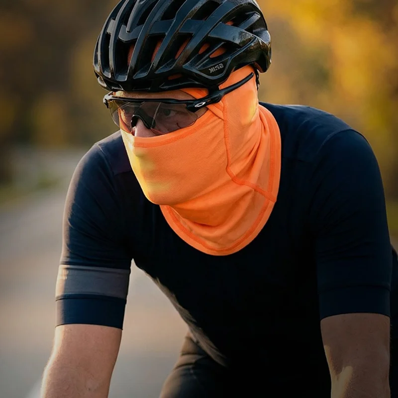 Termokrom balaclava med farveændring til udendørs cykling, fiskeri, ansigtsmaske, vindbeskyttende, indlæg til hjelm - 25018-BW-DM-2S-02 Orange
