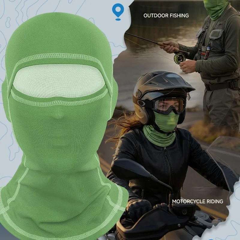 Termokrom balaclava med farveændring til udendørs cykling, fiskeri, ansigtsmaske, vindbeskyttende, indlæg til hjelm - 25018-BW-DM-2S-02 Orange