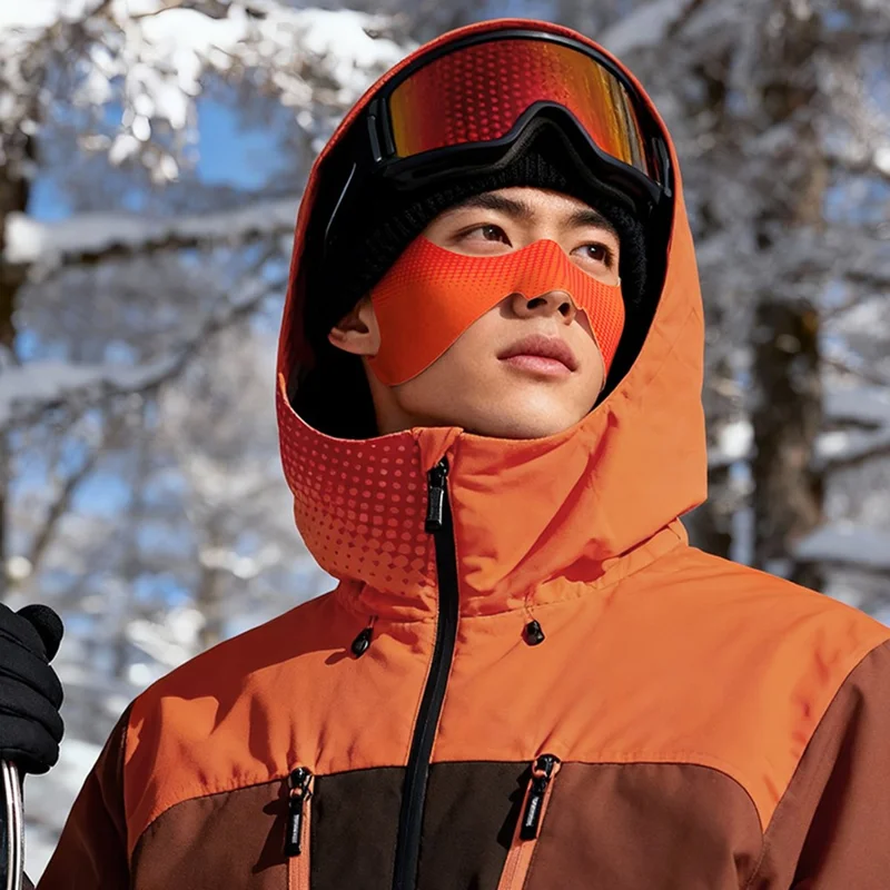 DTJ62 1 stk Skimaske mod frost og vind Tæt ansigtsbeskyttelse Varm fleeceindlægning til ansigt til mænd/kvinder Vintersport - Rød