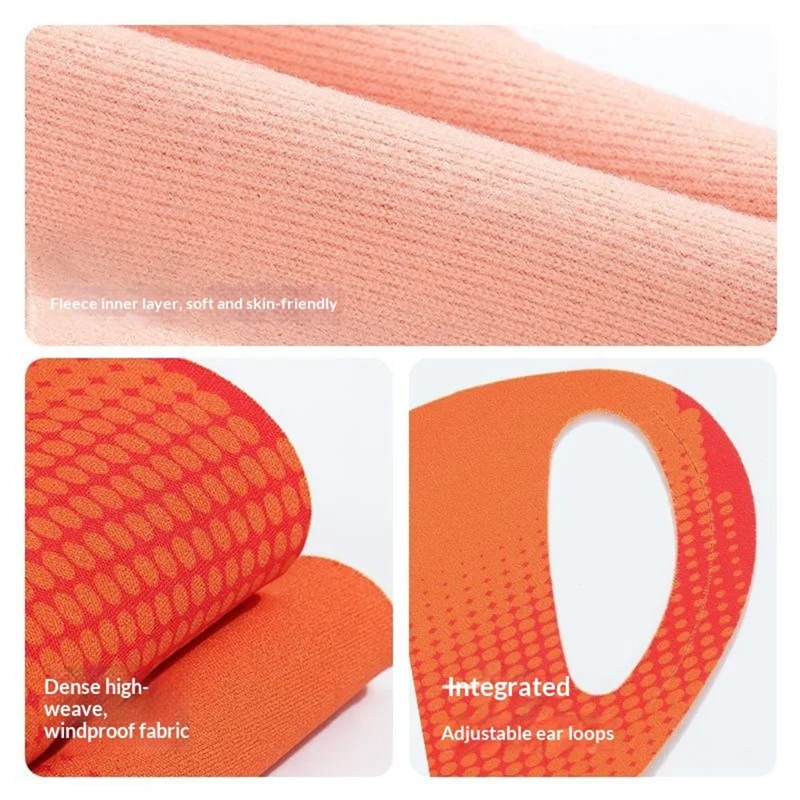 DTJ62 1 stk Skimaske mod frost og vind Tæt ansigtsbeskyttelse Varm fleeceindlægning til ansigt til mænd/kvinder Vintersport - Rød