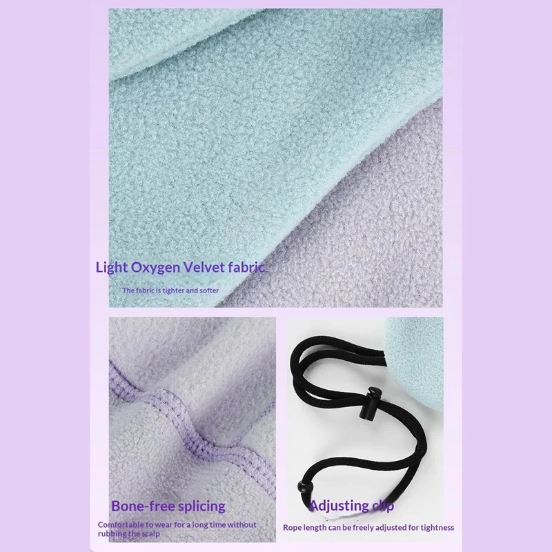 Autumn Winter Fleece Warm Hat Windproof Ski Cycling Warm Cap with Extended Ear Flaps Adjustable Drawstring - Kid Size  /  Black 25001-HRM-RT-01