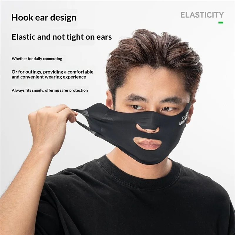 ROCKBROS udendørs istyks ansigtsmaske solbeskyttelse UV-skærm med øjenkrog ansigtsskærm til cykling / udendørs sport - Hvid