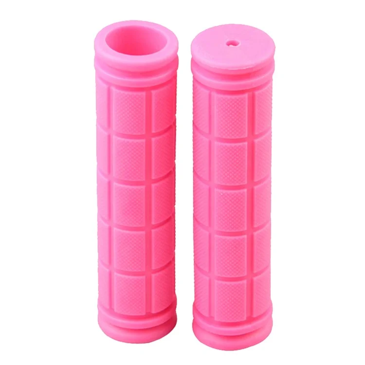 2Pcs/Set Anti-Skid Rubber Bicycle Grips Handlebar Soft Ultralight Grips - Pink