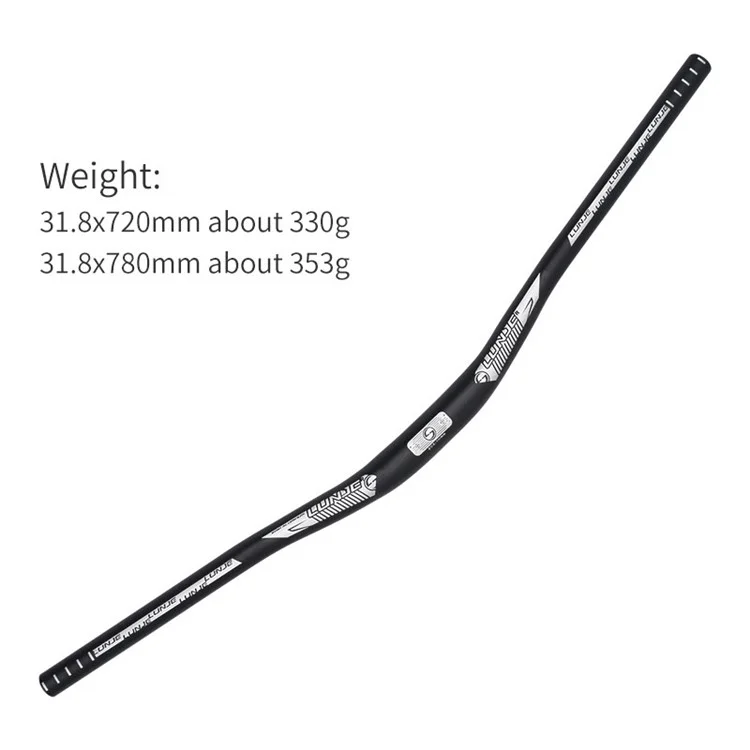 LUNJE XT-L021 MTB Bike Swallow Handlebar Bicycle Aluminum Alloy Mountain Road Bike Handle Bar - 31.8*720mm/Red