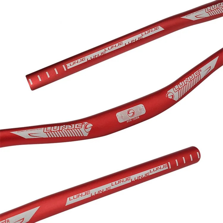 LUNJE XT-L021 MTB Bike Swallow Handlebar Bicycle Aluminum Alloy Mountain Road Bike Handle Bar - 31.8*720mm/Red