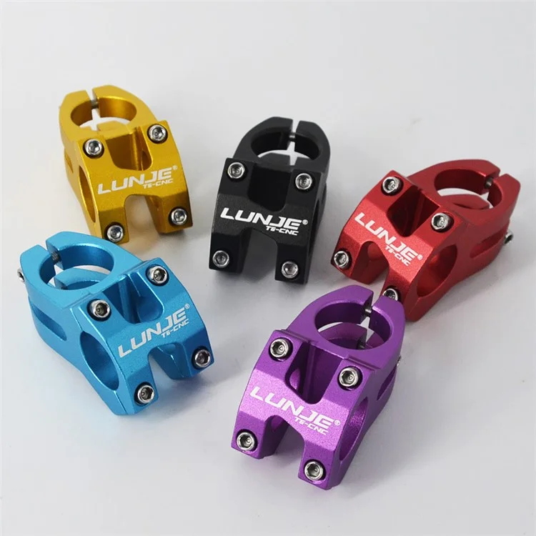 LUNJE XT-A089-2 Aluminum Alloy MTB Bike Stem Hollow Bicycle Handlebar Stem, 25.4mm - Red