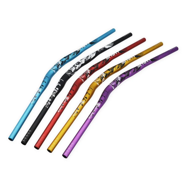 LUNJE 720-780mm Downhill Racing Bike Wider Handle Bar Mountain Road Bike Colorful Handlebar - 31.8 x 720mm/Purple