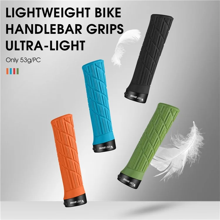 WEST BIKING YP0804063 One Pair Bike Handlebar Grips Non-slip Bicycle Handlebar Grips Cover for Mountain Bike Scooters Road Bike BMX MTB - Blue