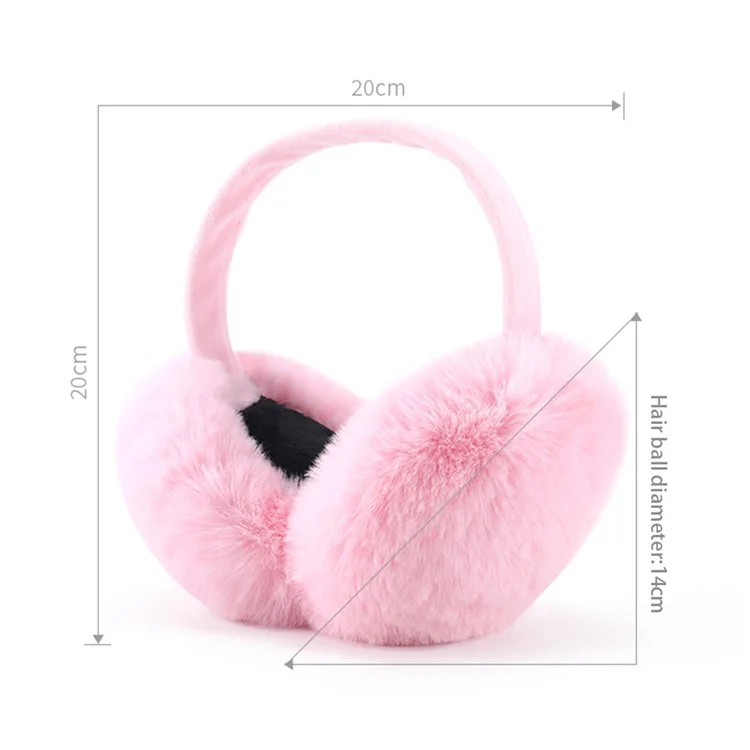 DEZ22 Ear Muffs Soft Plush+PP Cotton+Flexible Headband Ear Warmer Winter Outdoor Earmuff for Students Girls - Beige