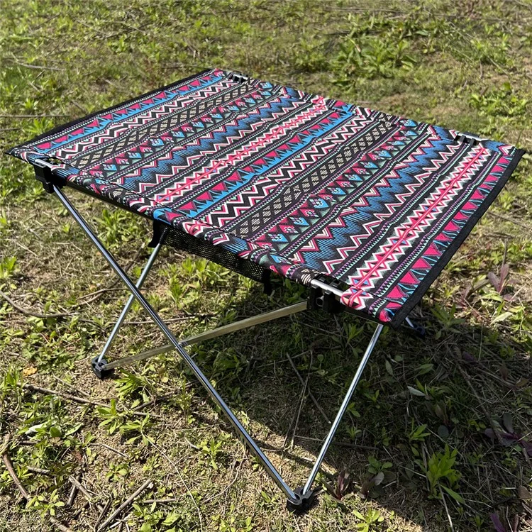 Table de Camping Pliant Portable Halin - Modèle Ethnique
