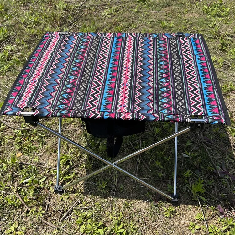 Table de Camping Pliant Portable Halin - Modèle Ethnique