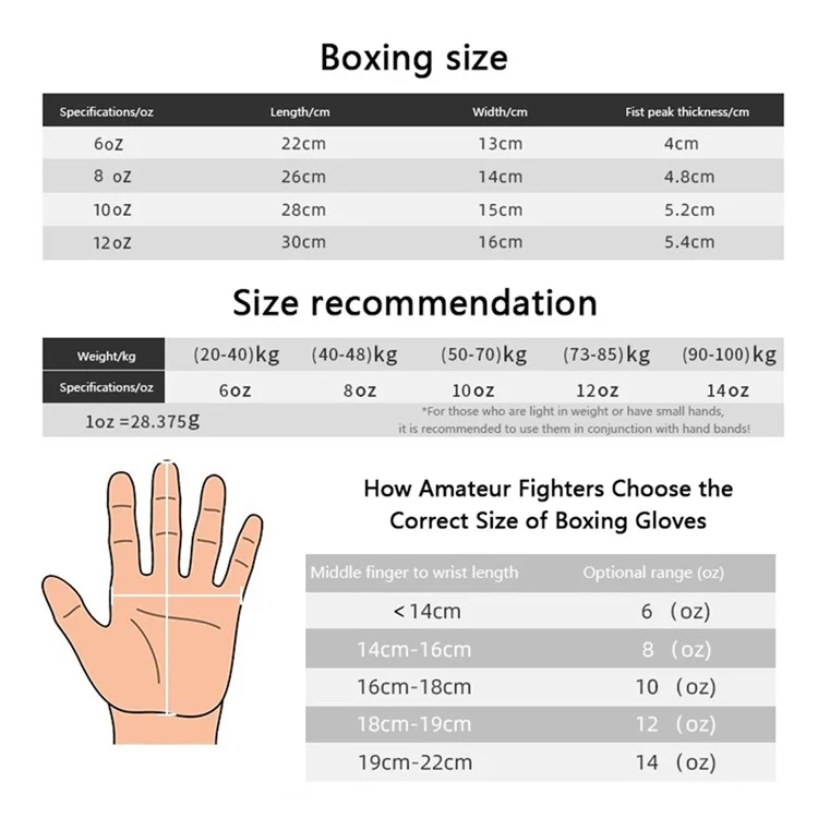 AIBEIJIAN 12oz Adult PU Mitts for Muay Thai MMA Wave Pattern Boxing Gloves - Blue
