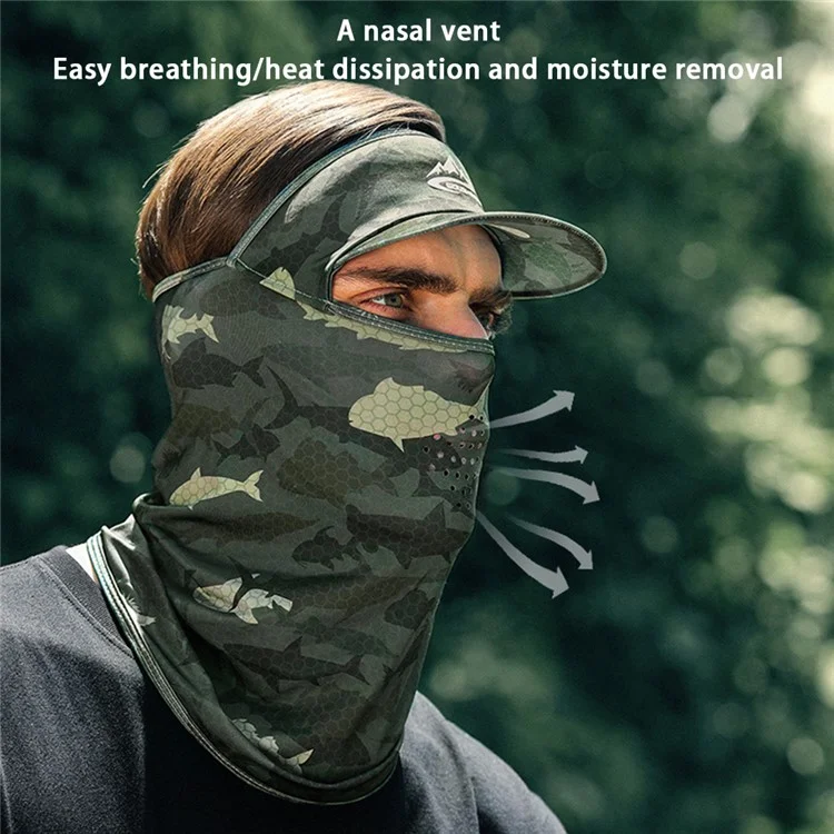 GOLOVEJOY XTJ124 Summer Outdoor Sunproof Cycling Mask Scarf Ice Silk Face Neck Cover - Graffiti