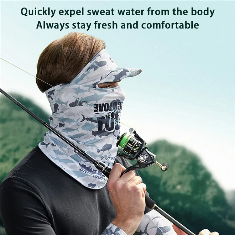 GOLOVEJOY XTJ124 Summer Outdoor Sunproof Cycling Mask Scarf Ice Silk Face Neck Cover - Graffiti