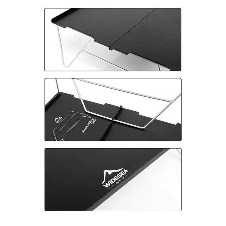 WIDESEA Outdoor Camping Detachable Aluminum Alloy Folding Table with Stainless Steel Legs