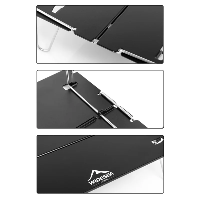 WIDESEA WSTB-004 Mesa de Alumínio Leve de Liga Dobrável com Pernas de Aço Inoxidável para Camping ao Ar Livre