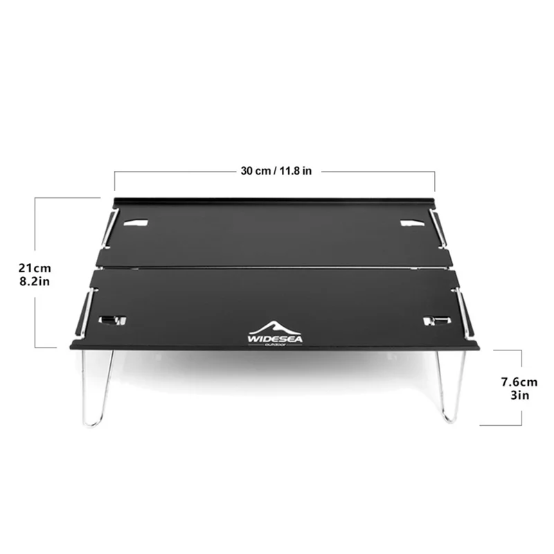 WIDESEA WSTB-004 Mesa de Alumínio Leve de Liga Dobrável com Pernas de Aço Inoxidável para Camping ao Ar Livre