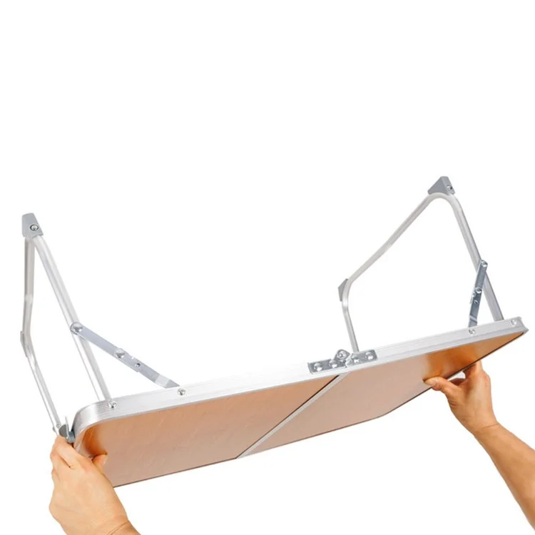 CLS 61cmx40.5cmx27cm Mesa de Piquenique e Acampamento Ao Ar Livre, Bambu + Liga de Alumínio Dobrável com Bolsa de Armazenamento