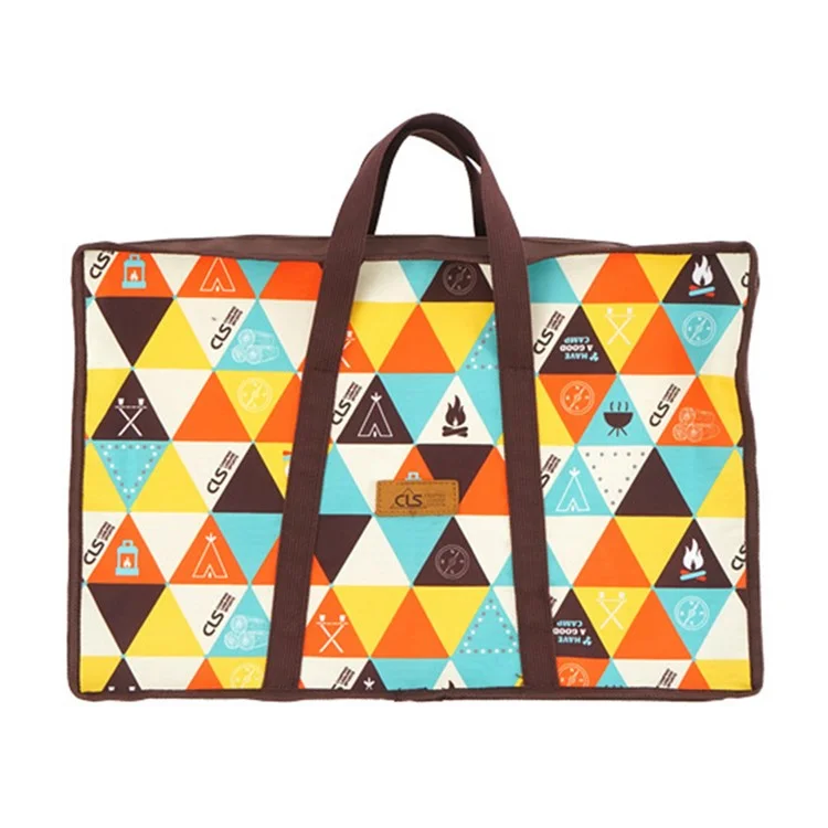CLS 61cmx40.5cmx27cm Mesa de Piquenique e Acampamento Ao Ar Livre, Bambu + Liga de Alumínio Dobrável com Bolsa de Armazenamento