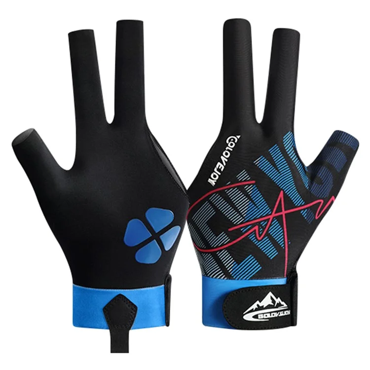 GOLOVEJOY XG77 1Pieza Mano Izquierda Guante de Billar Antideslizante Snooker Deporte Guante - Azul M