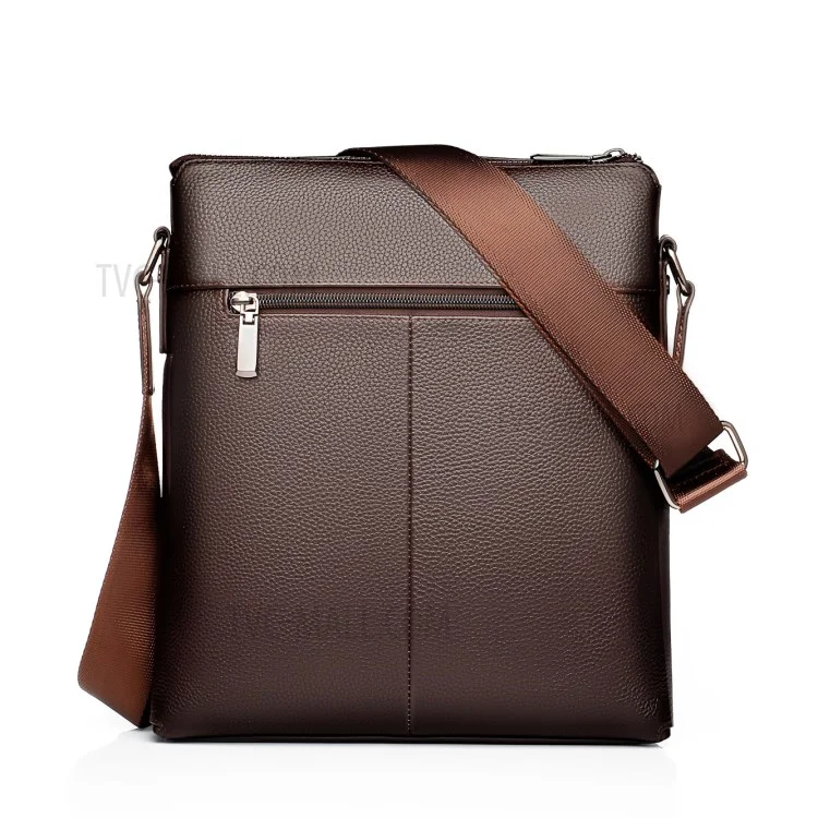 Weixier 18067 Multi-Taschen Reißverschluss Design PU Leder Crossbody Umhängetasche - Braun