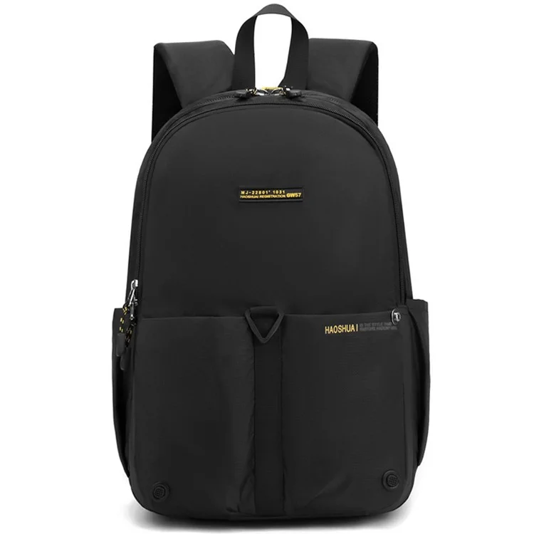 HAOSHUAI 6815 Waterproof Nylon Backpack Outdoor Travel Dual Shoulder Bag, 30x15x44cm - Black