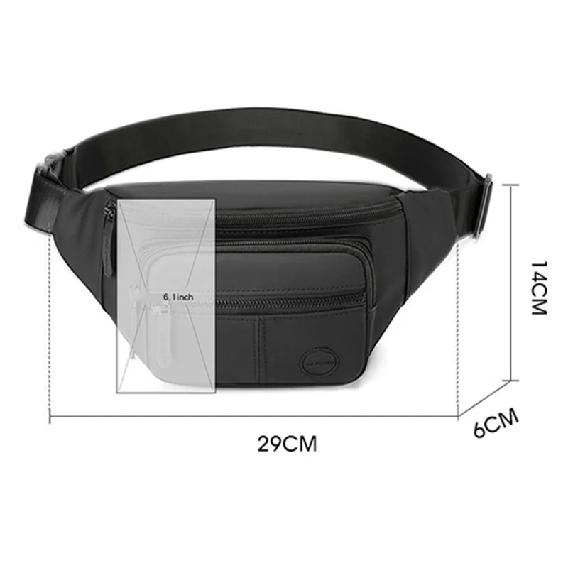 WEPOWER 1285 Sport Casual Chest / Waist Bag Men Single Shoulder Crossbody Bag, 29x6x14cm - Cinza