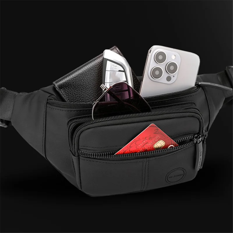 WEPOWER 1285 Sport Casual Chest / Waist Bag Men Single Shoulder Crossbody Bag, 29x6x14cm - Cinza