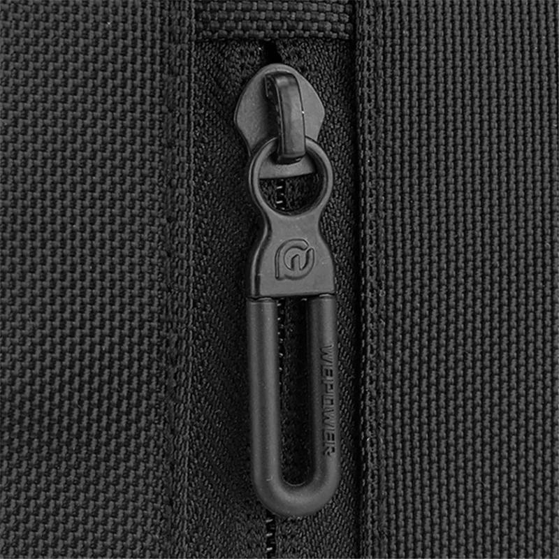 WEPOWER 2134 Men Single Shoulder Messenger Bag Waterproof Nylon Crossbody Bag, 20x8x25cm - Black