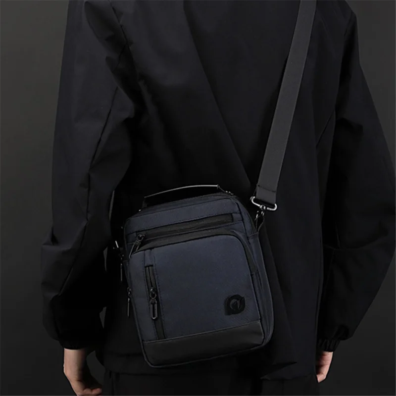 WEPOWER 2134 Men Single Shoulder Messenger Bag Waterproof Nylon Crossbody Bag, 20x8x25cm - Grey