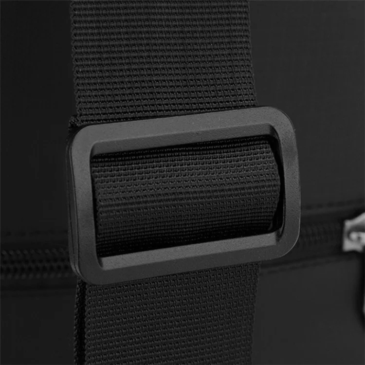 WEPOWER 1280 Stilvolle Nylon-Brusttasche Herren Einzelschultergurt Umhängetasche, 16x8x30cm - Schwarz