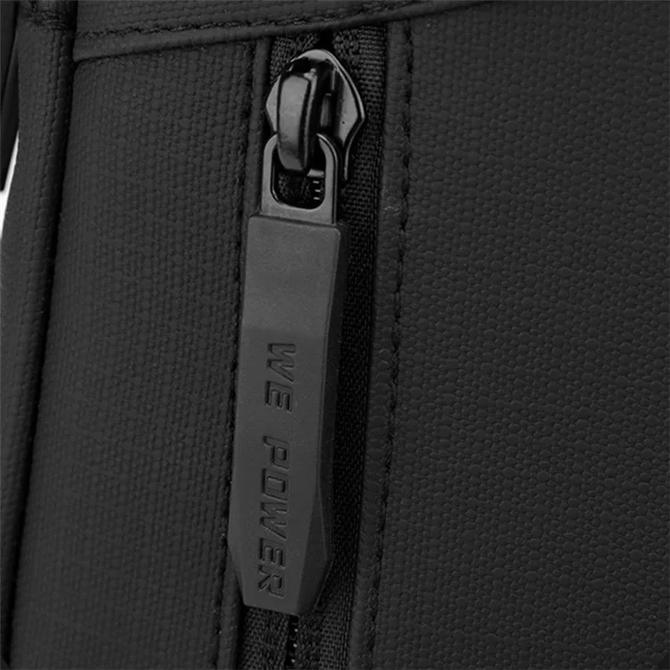 WEPOWER 1280 Stilvolle Nylon-Brusttasche Herren Einzelschultergurt Umhängetasche, 16x8x30cm - Schwarz