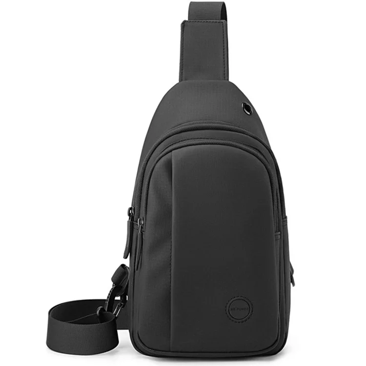 WEPOWER 1281 Stylish Men Chest Bag Nylon Single Shoulder Crossbody Bag, 17x8x31cm - Schwarz