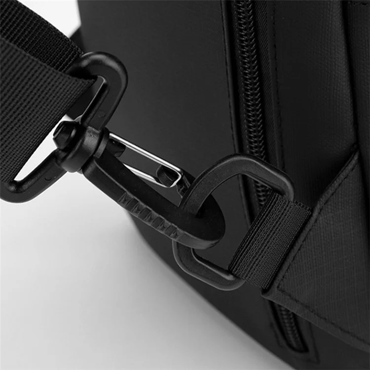 WEPOWER 1281 Stylish Men Chest Bag Nylon Single Shoulder Crossbody Bag, 17x8x31cm - Schwarz
