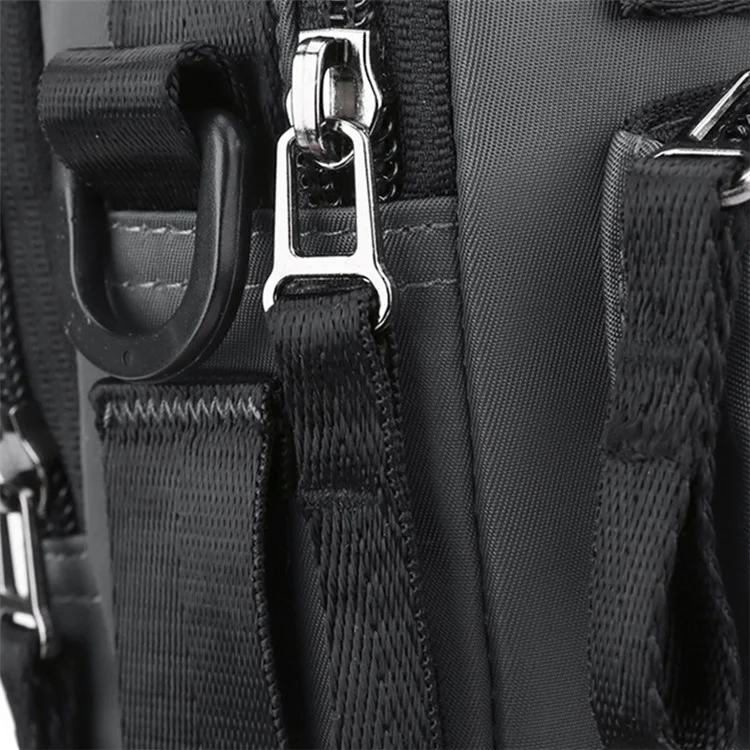 WEPOWER 1861 Borsa Marsupio Outdoor da Uomo Impermeabile in Nylon, Tracolla Singola Crossbody, 14x10x20cm - Nero