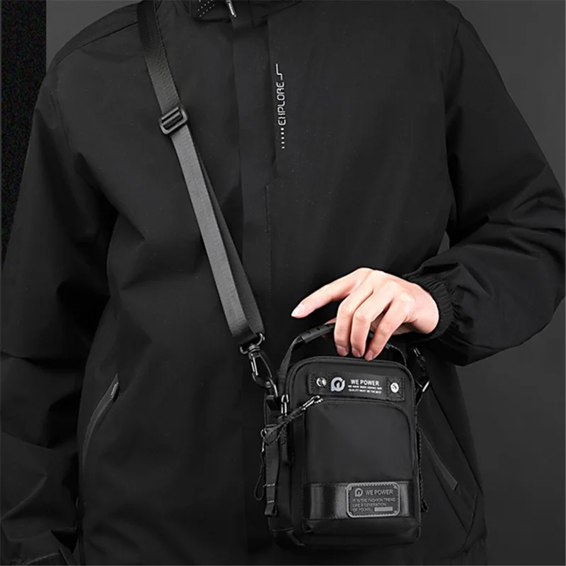 WEPOWER 1861 Bolsa de Cintura para Homens Outdoor Impermeável em Nylon, Bolsa Transversal Única, 14x10x20cm - Verde do Exército