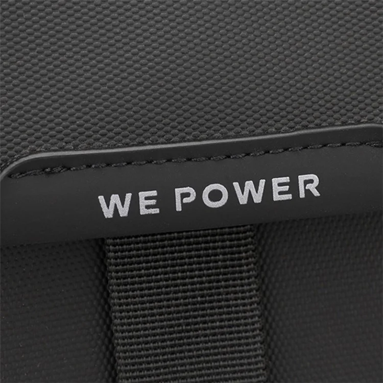 WEPOWER 1269 Bolsa de Peito Masculina 17x11x32cmcm Bolsa Sling de Nylon Transversal - Preta