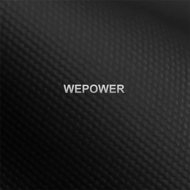WEPOWER 1261 Travel Backpack Zaino Impermeabile in Nylon con Porta USB Esterna, 43x13x29cm - Nero