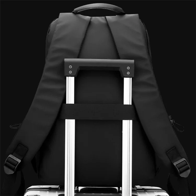 WEPOWER 1261 Travel Backpack Zaino Impermeabile in Nylon con Porta USB Esterna, 43x13x29cm - Nero