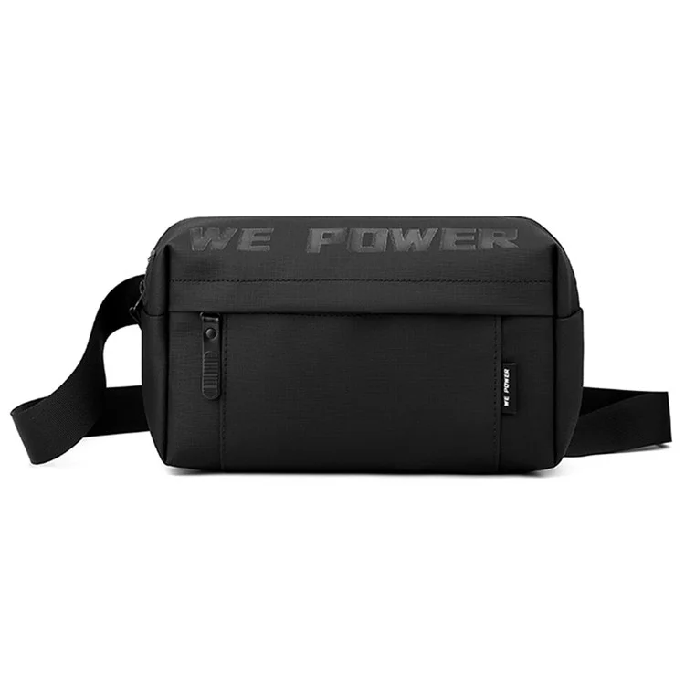 WEPOWER 1282 Men's Crossbody Bag Casual Shoulder Bag Boy's Daypack - Black