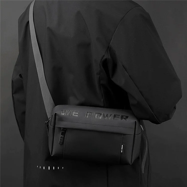 WEPOWER 1282 Men's Crossbody Bag Casual Shoulder Bag Boy's Daypack - Black