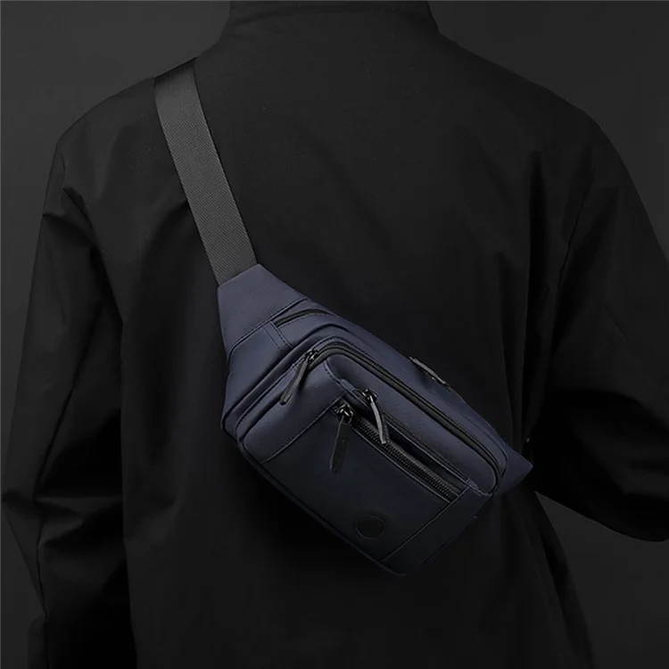 WEPOWER 1255 Fanny Pack Outdoor Waist Bag Waterproof Nylon Belt Pouch Chest Bag - Dark Blue