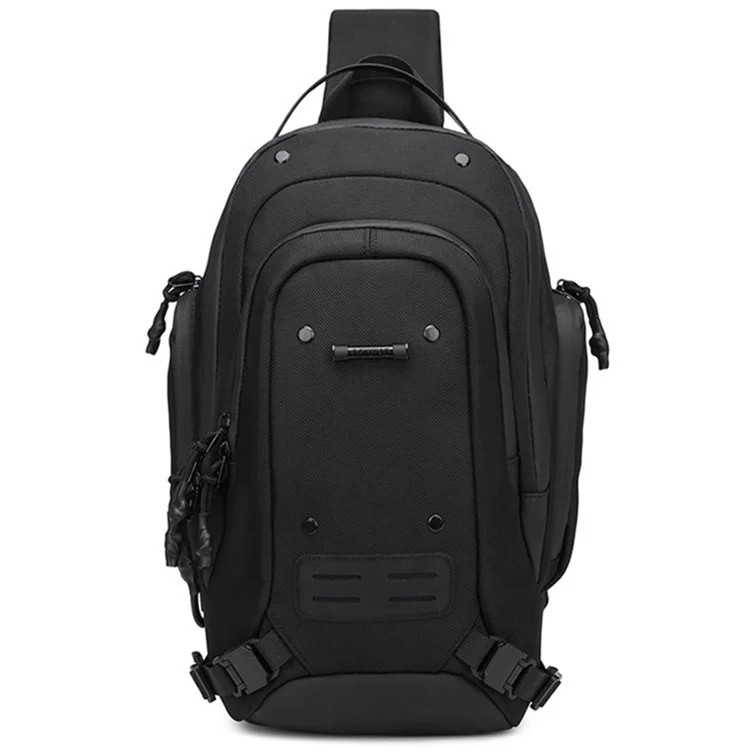OZUKO 9740 Bolsa Cruzada para Hombre de Oxford Impermeable, 19x16x39cm - Negro